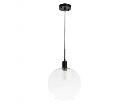 Elegant Pendant Light - Black, L 12.5" (LD6207BK)