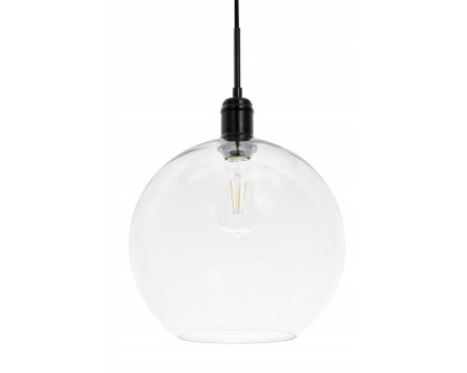 Elegant Pendant Light - Black, L 12.5" (LD6207BK)