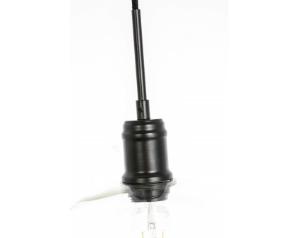 Elegant Pendant Light - Black, L 12.5" (LD6207BK)