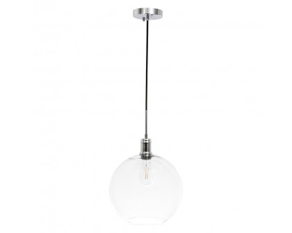 Elegant Pendant Light - Chrome, L 12.5" (LD6208C)