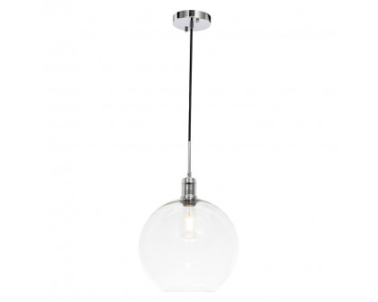 Elegant Pendant Light - Chrome, L 12.5" (LD6208C)