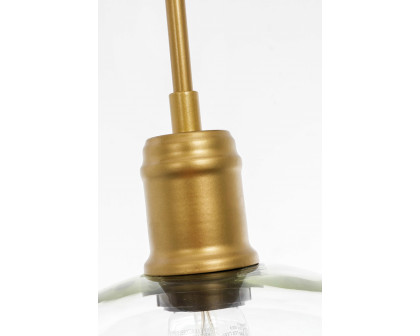 Elegant Pendant Light - Brass, L 12.5" (LD6209BR)