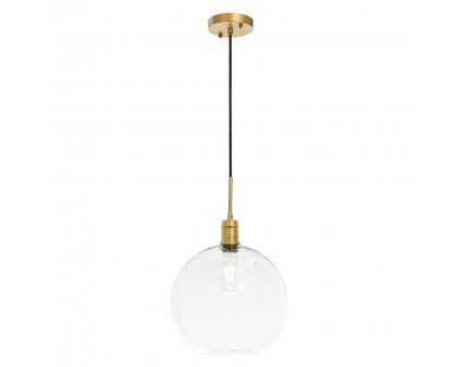 Elegant Pendant Light - Brass, L 12.5" (LD6209BR)