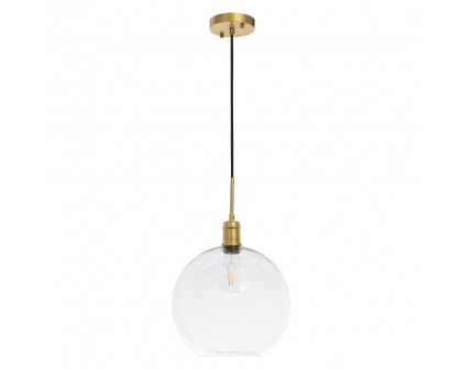 Elegant Pendant Light - Brass, L 12.5" (LD6209BR)