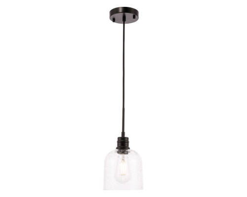 Elegant Pendant Light - Black, L 6" (LD6210BK)