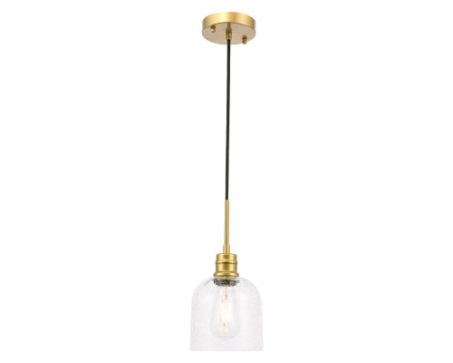 Elegant Pendant Light - Brass, L 6" (LD6212BR)