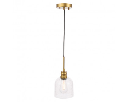 Elegant Pendant Light - Brass, L 6" (LD6212BR)