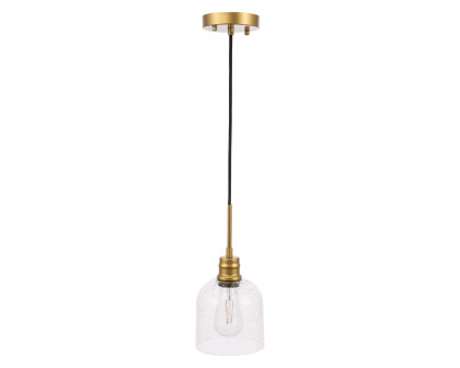 Elegant Pendant Light - Brass, L 6" (LD6212BR)