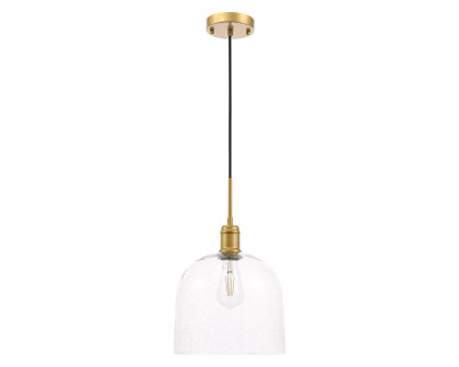 Elegant Pendant Light - Brass, L 10" (LD6215BR)