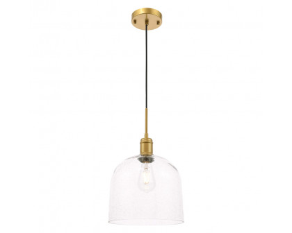 Elegant Pendant Light - Brass, L 10" (LD6215BR)