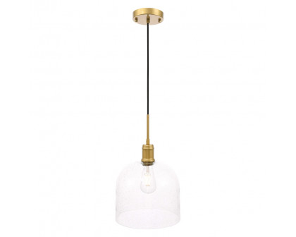 Elegant Pendant Light - Brass, L 10" (LD6215BR)