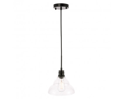 Elegant Pendant Light - Black, L 8.5" (LD6216BK)