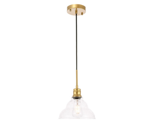 Elegant Pendant Light - Brass, L 8.5" (LD6218BR)