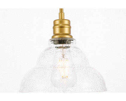 Elegant Pendant Light - Brass, L 8.5" (LD6218BR)