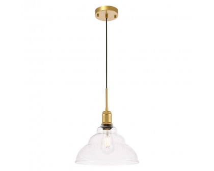 Elegant Pendant Light - Brass, L 11" (LD6221BR)