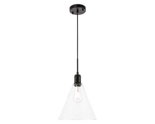 Elegant Pendant Light - Black, L 10" (LD6225BK)