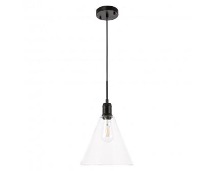 Elegant Pendant Light - Black, L 10" (LD6225BK)