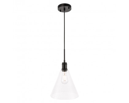 Elegant Pendant Light - Black, L 10" (LD6225BK)