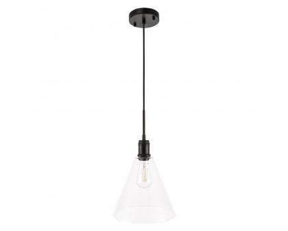 Elegant Pendant Light - Black, L 10" (LD6225BK)