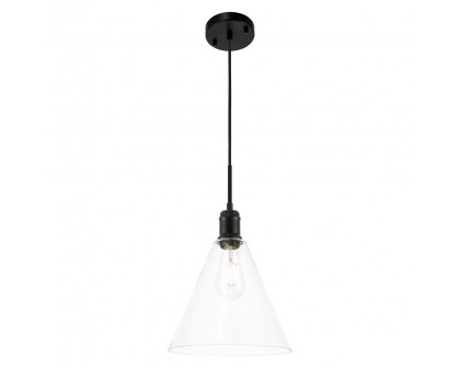 Elegant Pendant Light - Black, L 10" (LD6225BK)