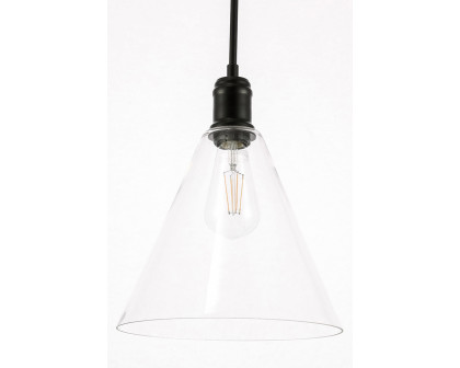 Elegant Pendant Light - Black, L 10" (LD6225BK)