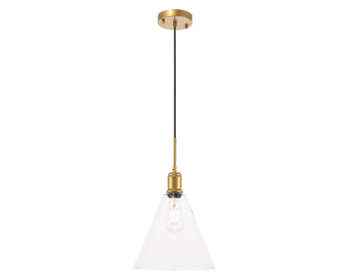 Elegant Pendant Light - Brass, L 10" (LD6227BR)