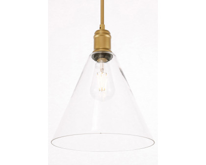 Elegant Pendant Light - Brass, L 10" (LD6227BR)