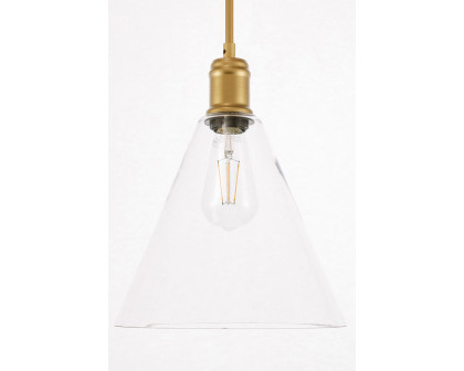 Elegant Pendant Light - Brass, L 10" (LD6227BR)