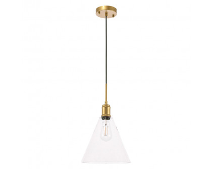 Elegant Pendant Light - Brass, L 10" (LD6227BR)