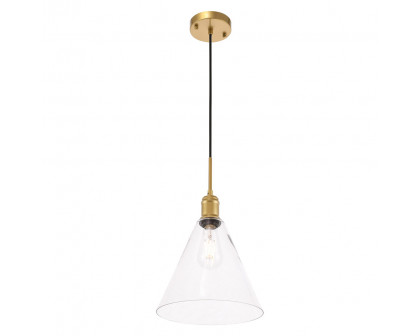 Elegant Pendant Light - Brass, L 10" (LD6227BR)