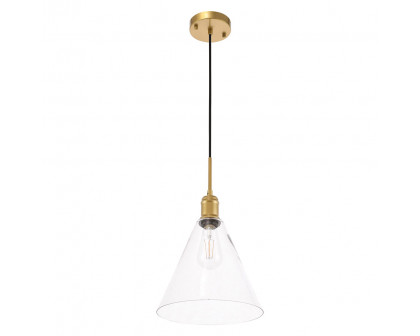 Elegant Pendant Light - Brass, L 10" (LD6227BR)