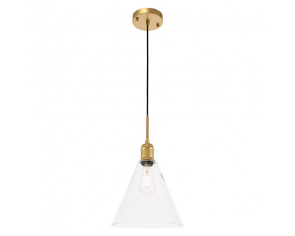 Elegant Pendant Light - Brass, L 10" (LD6227BR)