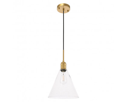 Elegant Pendant Light - Brass, L 10" (LD6227BR)