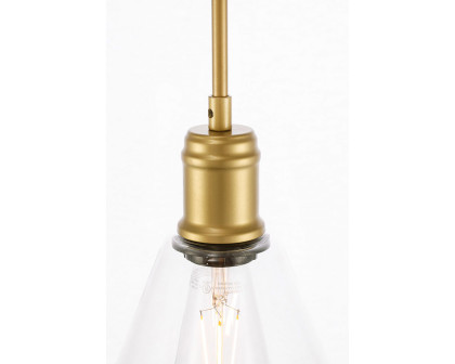 Elegant Pendant Light - Brass, L 10" (LD6227BR)