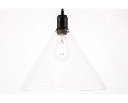 Elegant Pendant Light - Black, L 13.75" (LD6228BK)