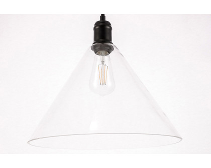 Elegant Pendant Light - Black, L 13.75" (LD6228BK)