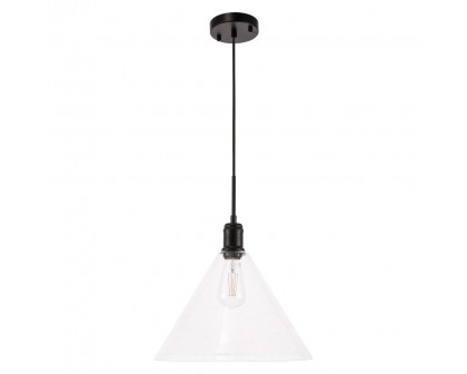 Elegant Pendant Light - Black, L 13.75" (LD6228BK)