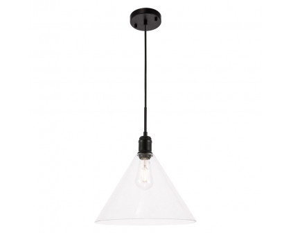 Elegant Pendant Light - Black, L 13.75" (LD6228BK)