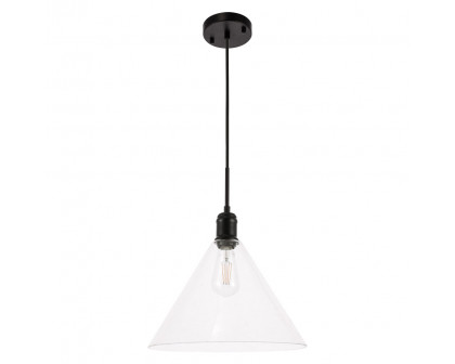 Elegant Pendant Light - Black, L 13.75" (LD6228BK)