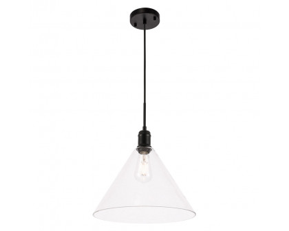 Elegant Pendant Light - Black, L 13.75" (LD6228BK)