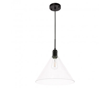 Elegant Pendant Light - Black, L 13.75" (LD6228BK)