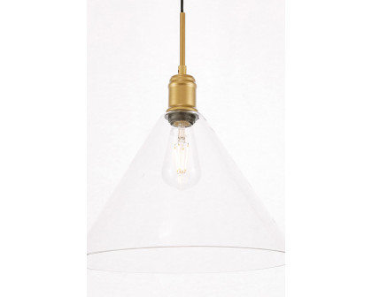 Elegant Pendant Light - Brass, L 13.75" (LD6230BR)