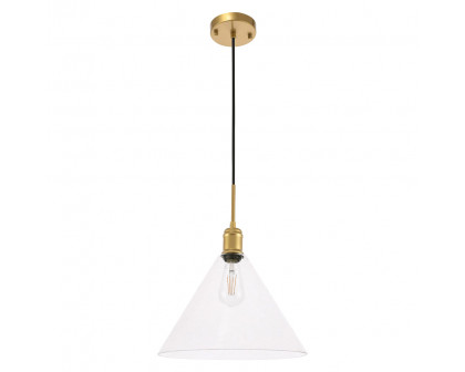 Elegant Pendant Light - Brass, L 13.75" (LD6230BR)