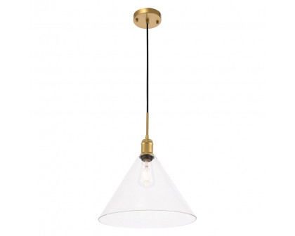 Elegant Pendant Light - Brass, L 13.75" (LD6230BR)