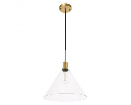 Elegant Pendant Light - Brass, L 13.75" (LD6230BR)