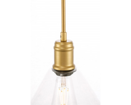 Elegant Pendant Light - Brass, L 13.75" (LD6230BR)