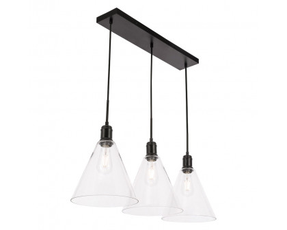 Elegant Pendant Light - Black, L 36" (LD6231BK)