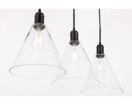 Elegant Pendant Light - Black, L 36" (LD6231BK)