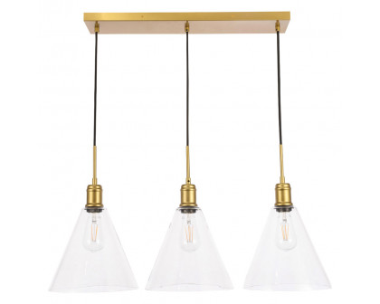 Elegant Pendant Light - Brass, L 36" (LD6233BR)