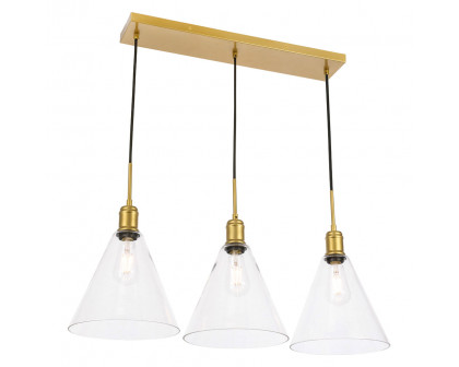 Elegant Pendant Light - Brass, L 36" (LD6233BR)